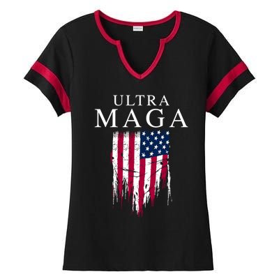 Ultra Maga Ladies Halftime Notch Neck Tee