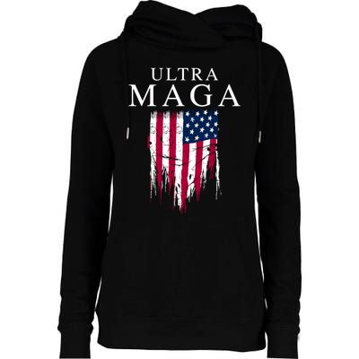 Ultra Maga Womens Funnel Neck Pullover Hood