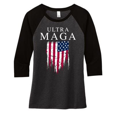 Ultra Maga Women's Tri-Blend 3/4-Sleeve Raglan Shirt