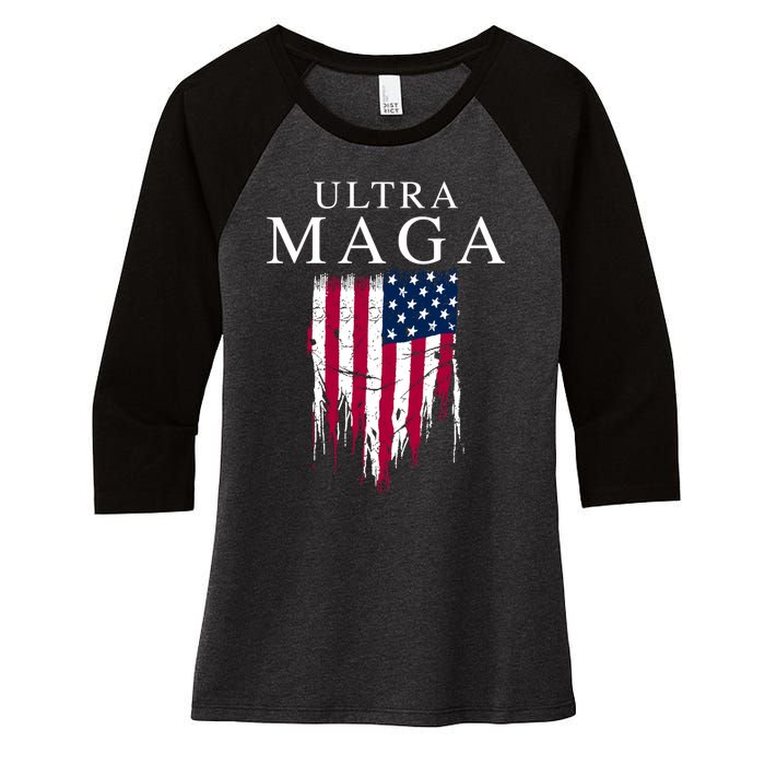 Ultra Maga Women's Tri-Blend 3/4-Sleeve Raglan Shirt