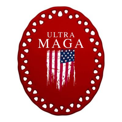 Ultra Maga Ceramic Oval Ornament