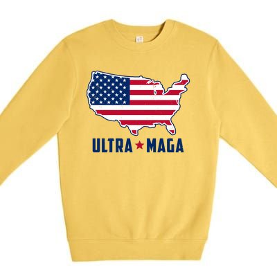 Ultra Maga United States Map Premium Crewneck Sweatshirt