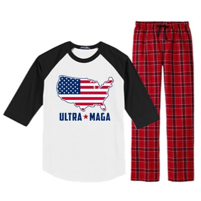 Ultra Maga United States Map Raglan Sleeve Pajama Set