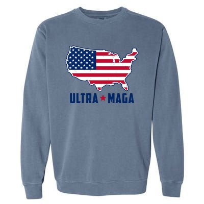 Ultra Maga United States Map Garment-Dyed Sweatshirt