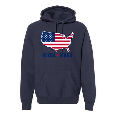 Ultra Maga United States Map Premium Hoodie