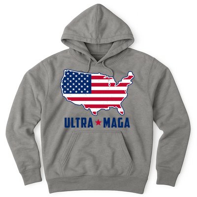 Ultra Maga United States Map Hoodie