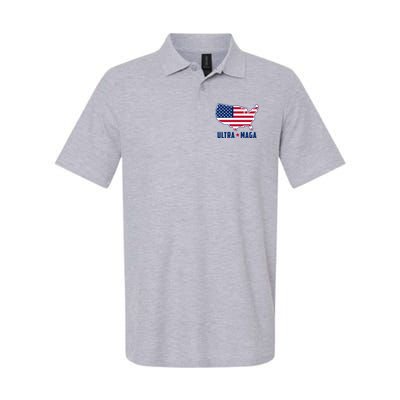 Ultra Maga United States Map Softstyle Adult Sport Polo