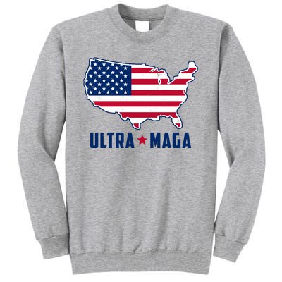 Ultra Maga United States Map Tall Sweatshirt