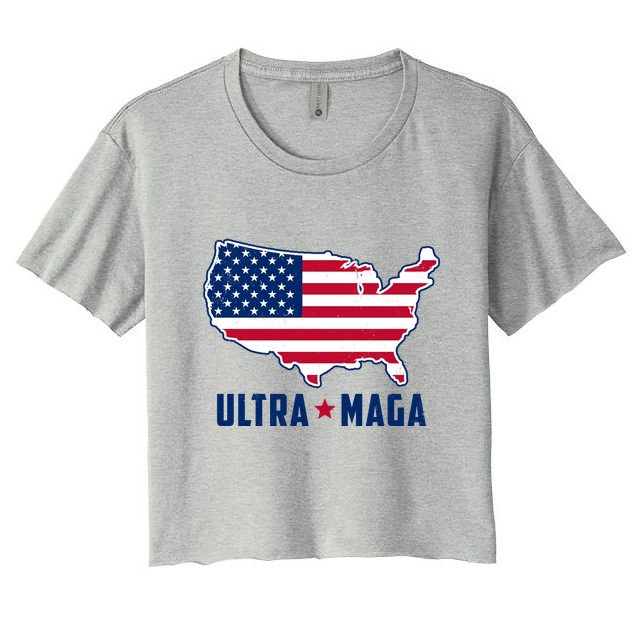 Ultra Maga United States Map Crop Top