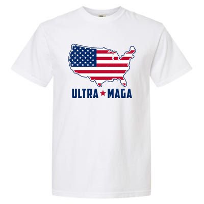 Ultra Maga United States Map Garment-Dyed Heavyweight T-Shirt