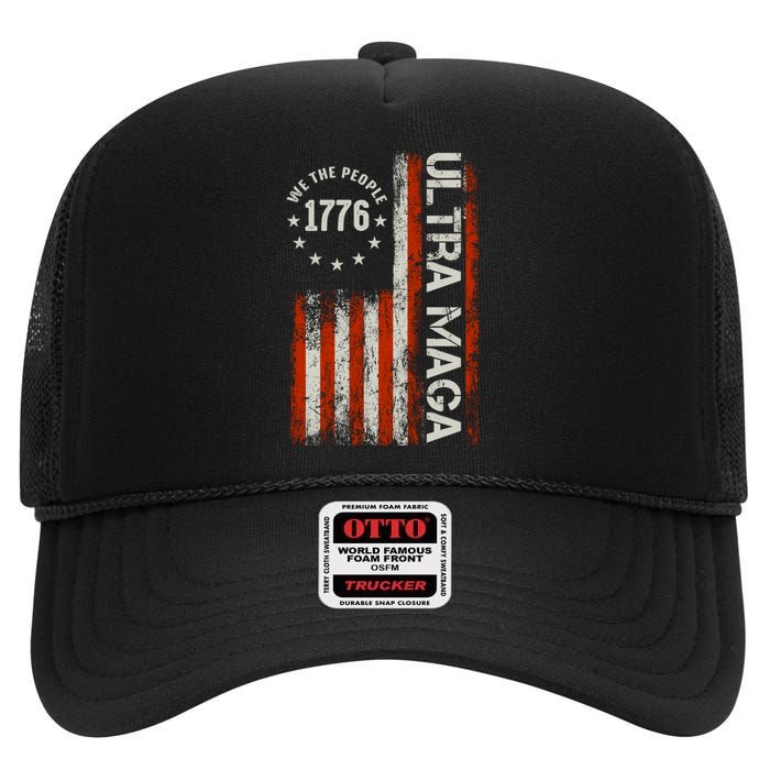 Ultra Maga 1776 We The People High Crown Mesh Back Trucker Hat