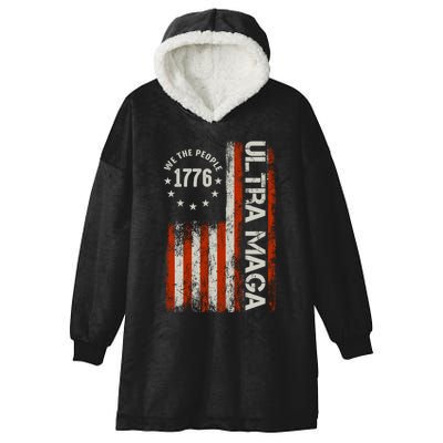 Ultra Maga 1776 We The People Hooded Wearable Blanket