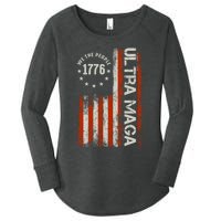 Ultra Maga 1776 We The People Women's Perfect Tri Tunic Long Sleeve Shirt