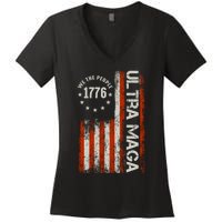 Ultra Maga 1776 We The People Women's V-Neck T-Shirt