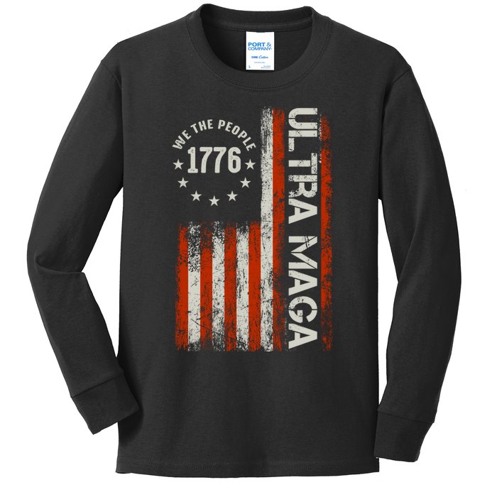 Ultra Maga 1776 We The People Kids Long Sleeve Shirt