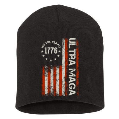 Ultra Maga 1776 We The People Short Acrylic Beanie