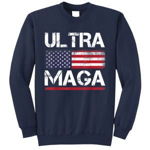 Ultra Maga US Flag American Flag 1 Sweatshirt