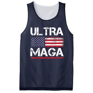 Ultra Maga US Flag American Flag 1 Mesh Reversible Basketball Jersey Tank