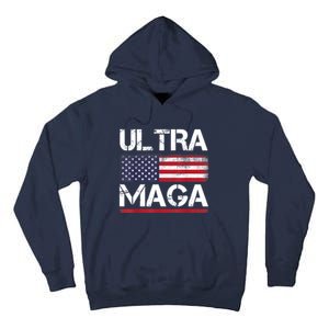 Ultra Maga US Flag American Flag 1 Tall Hoodie