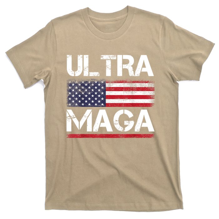 Ultra Maga US Flag American Flag 1 T-Shirt