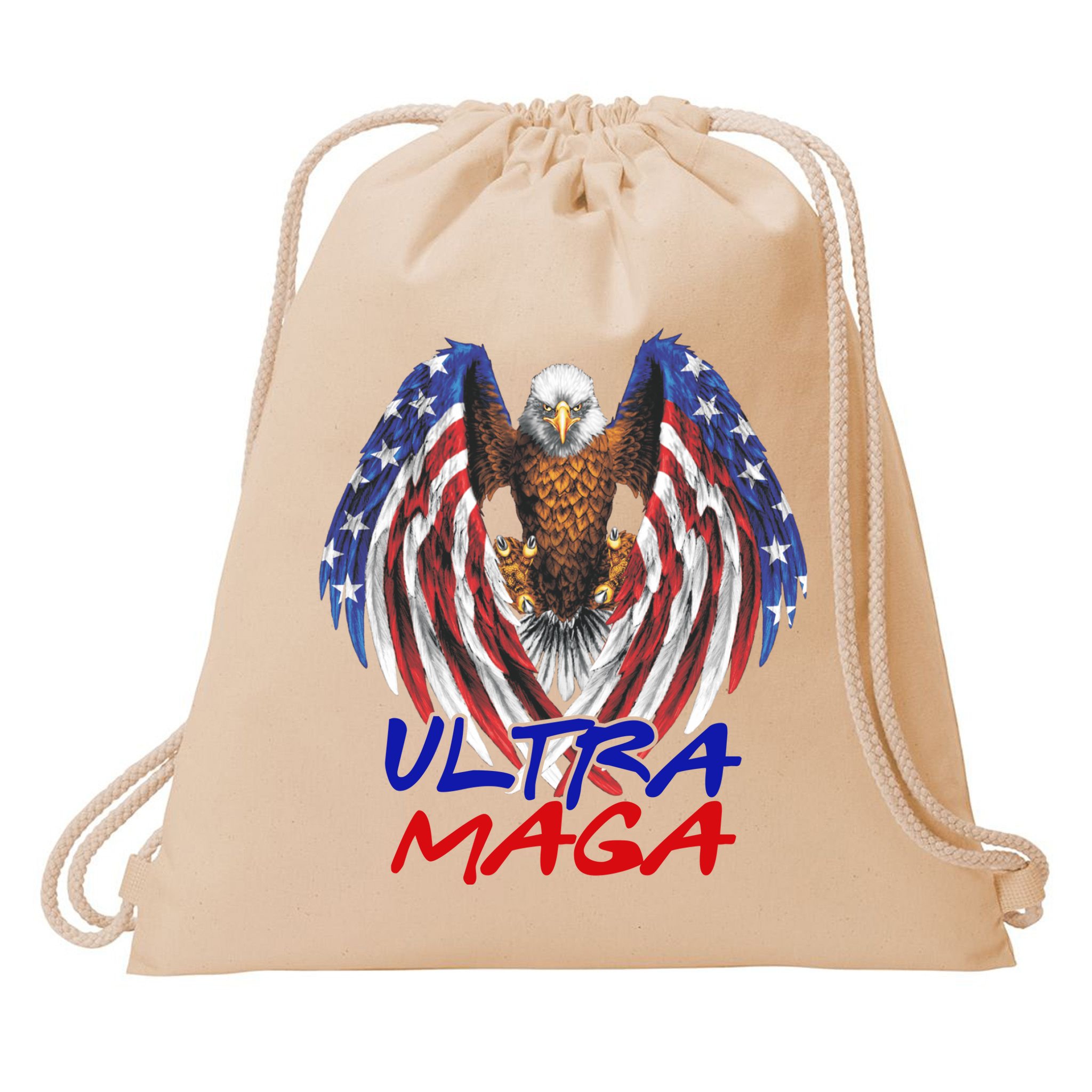 Ultra Maga USA Eagle Drawstring Bag