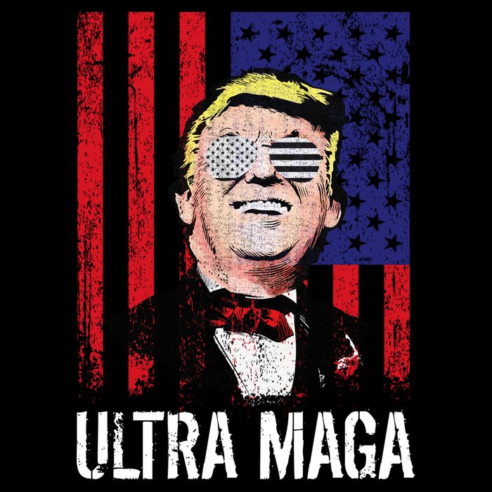 Ultra MAGA USA Flag Parody Trump 2024 Anti Biden 16 in Basic Backpack