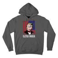 Ultra MAGA USA Flag Parody Trump 2024 Anti Biden Hoodie