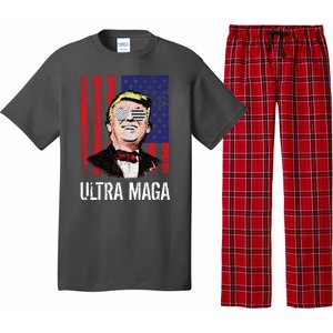 Ultra MAGA USA Flag Parody Trump 2024 Anti Biden Pajama Set