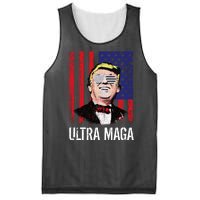 Ultra MAGA USA Flag Parody Trump 2024 Anti Biden Mesh Reversible Basketball Jersey Tank