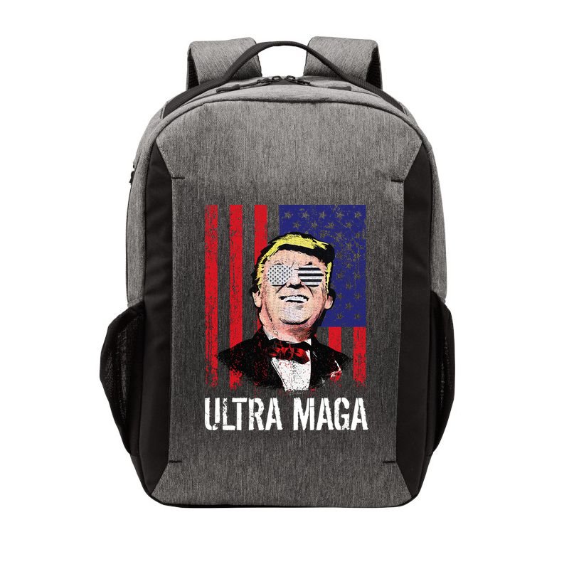 Ultra MAGA USA Flag Parody Trump 2024 Anti Biden Vector Backpack