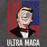 Ultra MAGA USA Flag Parody Trump 2024 Anti Biden Vector Backpack