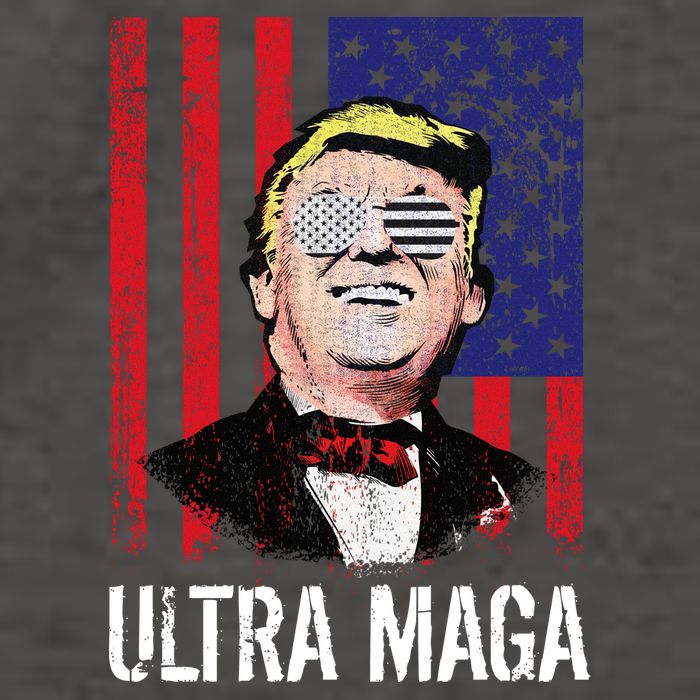Ultra MAGA USA Flag Parody Trump 2024 Anti Biden Vector Backpack