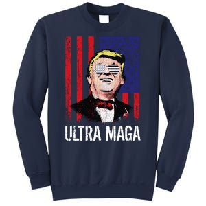 Ultra MAGA USA Flag Parody Trump 2024 Anti Biden Sweatshirt