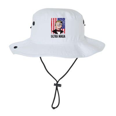 Ultra MAGA USA Flag Parody Trump 2024 Anti Biden Legacy Cool Fit Booney Bucket Hat