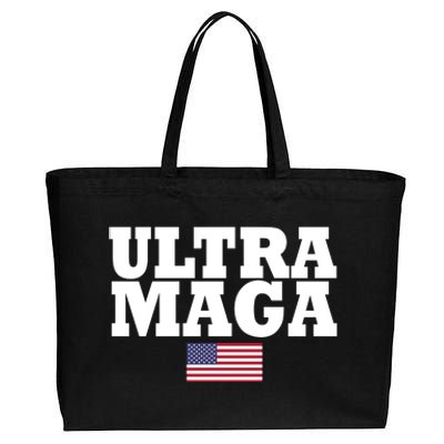 Ultra Maga United Staes Flag Cotton Canvas Jumbo Tote