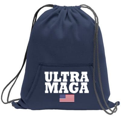 Ultra Maga United Staes Flag Sweatshirt Cinch Pack Bag