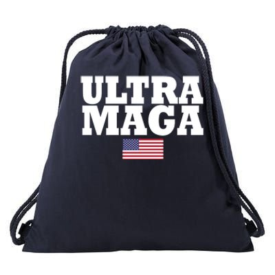 Ultra Maga United Staes Flag Drawstring Bag