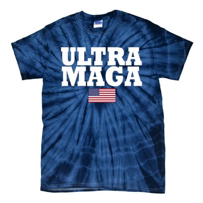 Ultra Maga United Staes Flag Tie-Dye T-Shirt