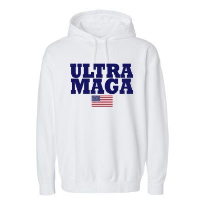 Ultra Maga United Staes Flag Garment-Dyed Fleece Hoodie