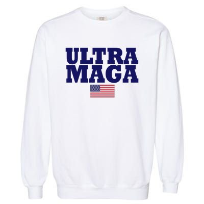 Ultra Maga United Staes Flag Garment-Dyed Sweatshirt