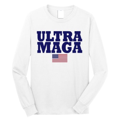 Ultra Maga United Staes Flag Long Sleeve Shirt