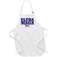 Ultra Maga United Staes Flag Full-Length Apron With Pockets