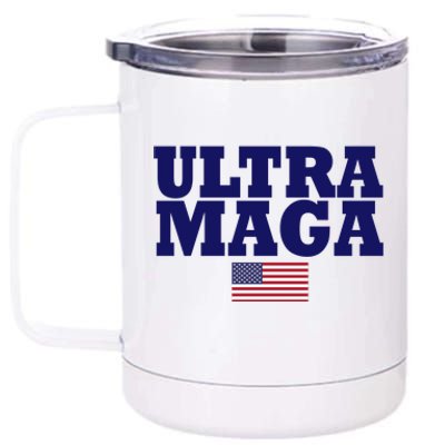 Ultra Maga United Staes Flag 12 oz Stainless Steel Tumbler Cup