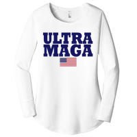 Ultra Maga United Staes Flag Women's Perfect Tri Tunic Long Sleeve Shirt