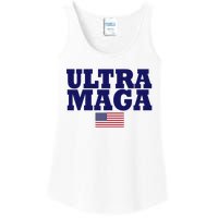 Ultra Maga United Staes Flag Ladies Essential Tank