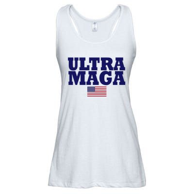 Ultra Maga United Staes Flag Ladies Essential Flowy Tank