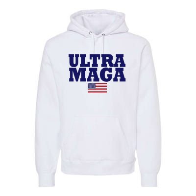 Ultra Maga United Staes Flag Premium Hoodie