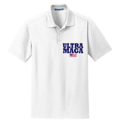 Ultra Maga United Staes Flag Dry Zone Grid Polo