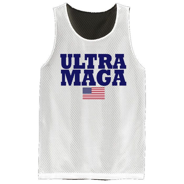 Ultra Maga United Staes Flag Mesh Reversible Basketball Jersey Tank