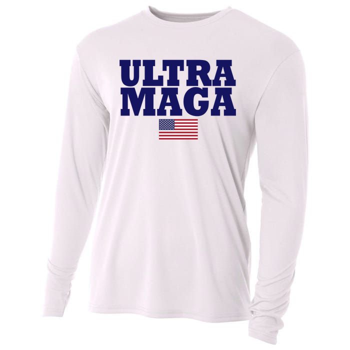 Ultra Maga United Staes Flag Cooling Performance Long Sleeve Crew